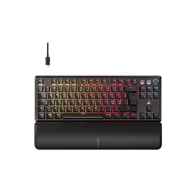 Corsair K70 PRO TKL, mekaaninen pelinäppäimistö, Corsair MGX Hyperdrive, musta
