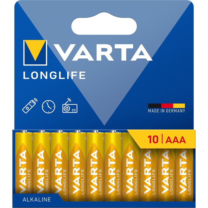 Varta AAA/LR03 Longlife -paristo, 10kpl