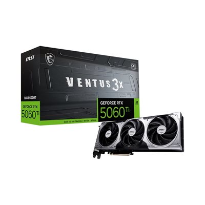 MSI GeForce RTX 5060 Ti VENTUS 3X OC -näytönohjain, 16GB GDDR7