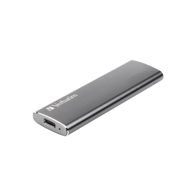 Verbatim 240GB Vx500, ulkoinen SSD-levy, 3.2 Gen2 USB-C, 500/430 MB/s, harmaa