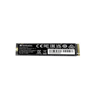 Verbatim 512GB Vi5000, NVMe SSD -levy, M.2 2280, PCIe Gen4 x4, 5000/2500 MB/s