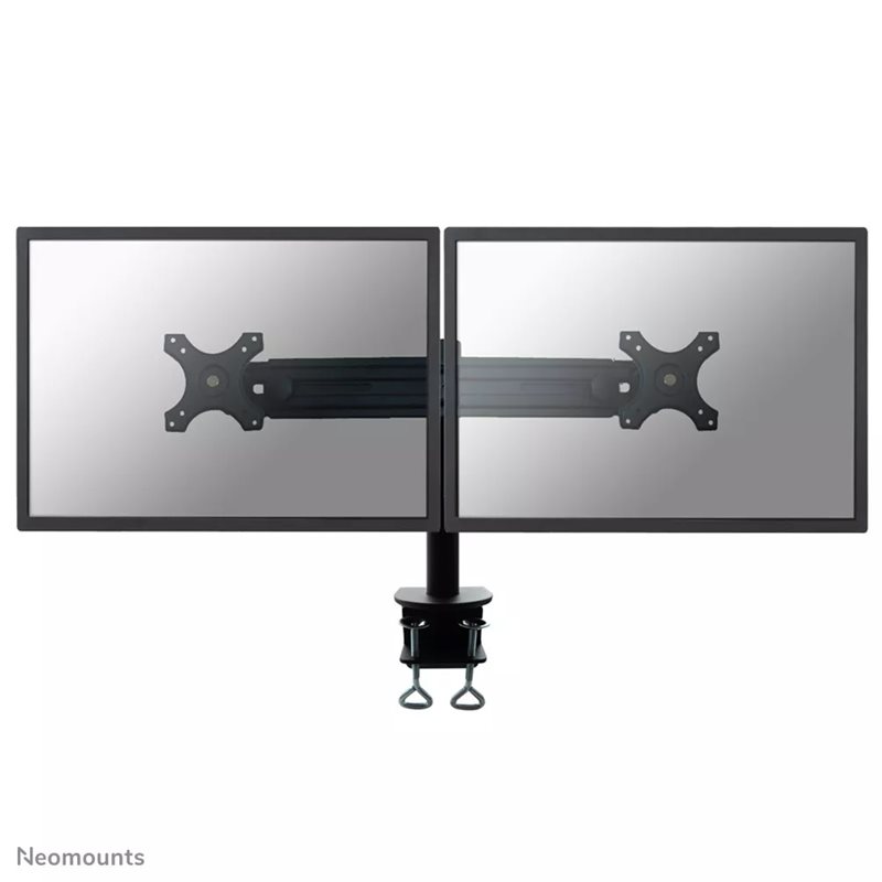Neomounts 19-30" x2 Monitor Desk Mount, näyttövarsi pöydälle kahdelle näytölle, musta