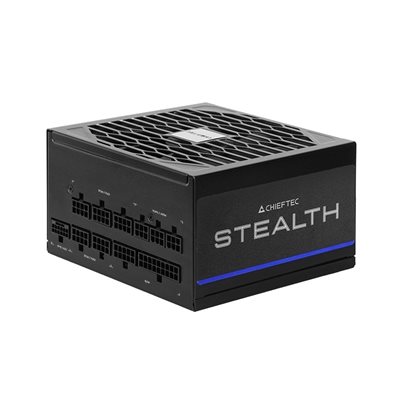 Chieftec 1000W Stealth, ATX-virtalähde, 80 Plus Platinum, musta