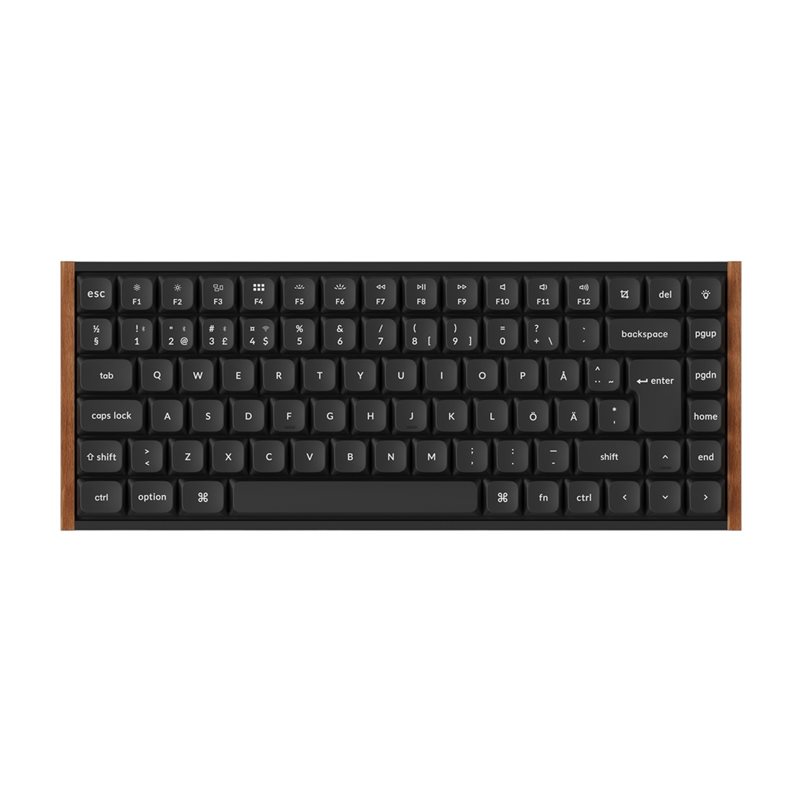 Keychron K3 Ultra SE 8K, langaton mekaaninen näppäimistö, 75%, Keychron Low-Profile Milk POM Red, puu / musta