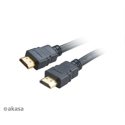 Akasa 2.0 HDMI -näyttökaapeli, 2m, musta