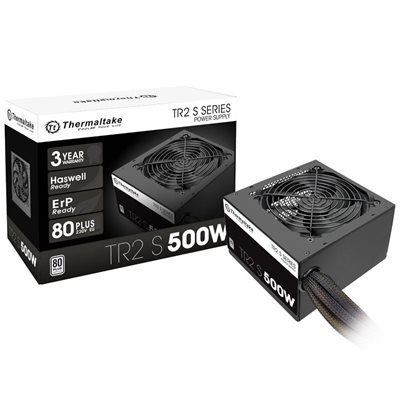 Thermaltake 500W TR2 S, ATX-virtalähde, 80 Plus, musta