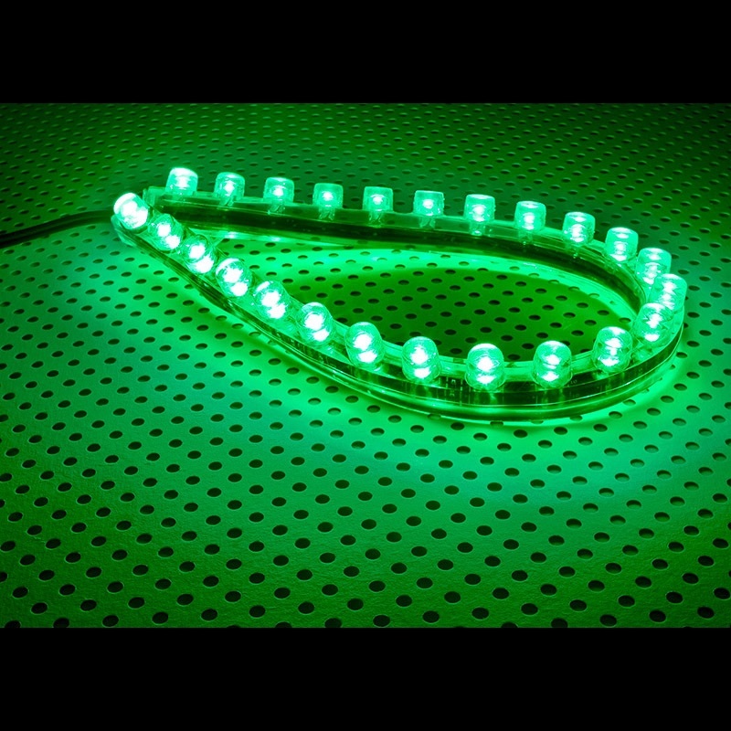 Lamptron FlexLight Standard, LED-nauha, 24LED, 240mm, vihreä