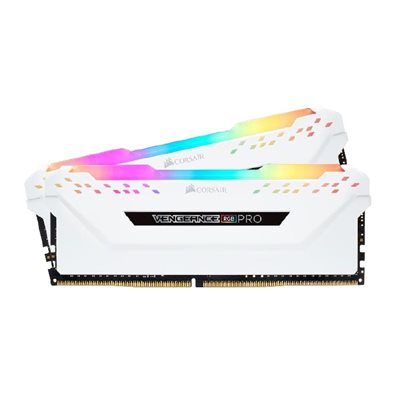 Corsair 32GB (2 x 16GB) Vengeance RGB PRO, 2666MHz, CL16, 1.20V, valkoinen