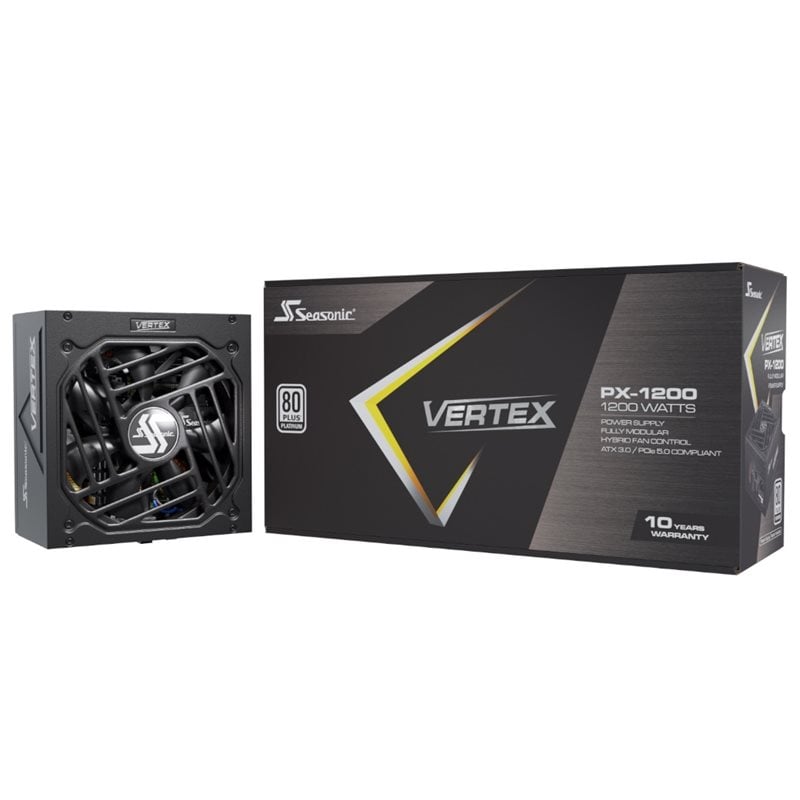 Seasonic 1200W VERTEX PX-1200, ATX-virtalähde, 80 Plus Platinum, musta