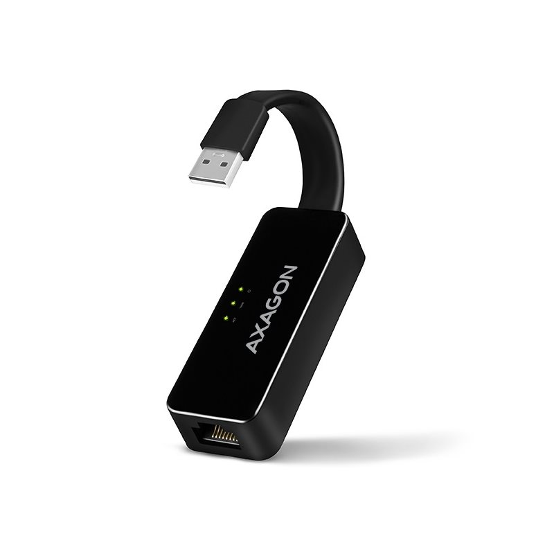 AXAGON Verkkoadapteri, 2.0 USB-A -> 100Mbps, 0,05m, musta