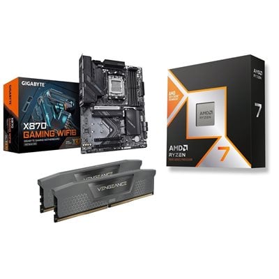 Gigabyte X870 GAMING WIFI6 + Ryzen 7 9800X3D + 32GB DDR5 6400MHz -tuotepaketti