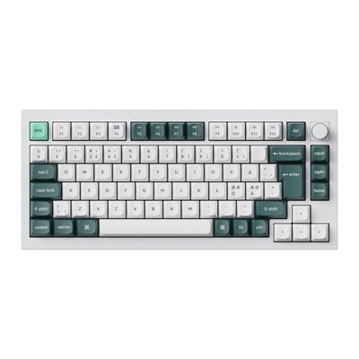 Keychron Q1 HE - Fully Assembled Knob, langaton mekaaninen näppäimistö, 75%, Shell White