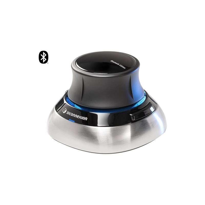 3Dconnexion SpaceMouse Wireless - Bluetooth Edition, langaton 3D-hiiri, musta