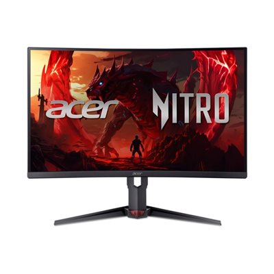 Acer 27" Nitro XZ273UP, kaareva 180Hz QHD-pelimonitori, musta