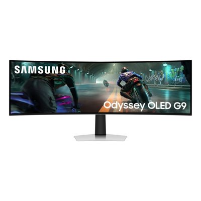 Samsung (Outlet) 49" Odyssey OLED G9 G91SD, kaareva 144Hz DQHD OLED-pelimonitori, hopea