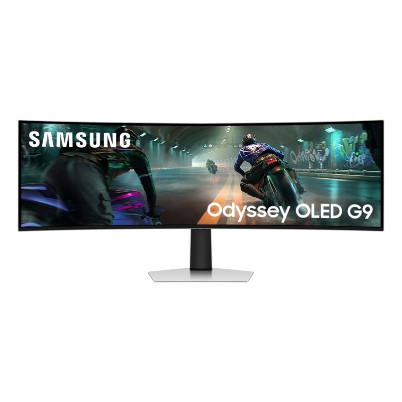 Samsung (Outlet) 49" Odyssey OLED G9 G91SD, kaareva 144Hz DQHD OLED-pelimonitori, hopea
