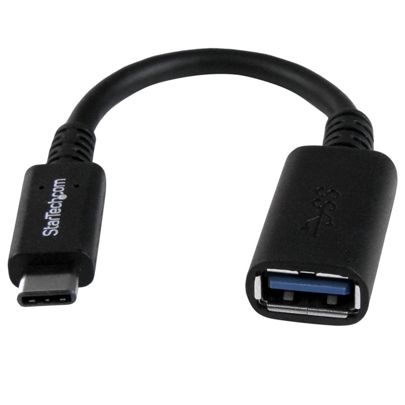 StarTech.com 3.2 Gen1 USB-C -> USB-A -adapteri, uros/naaras, 0,15m, musta