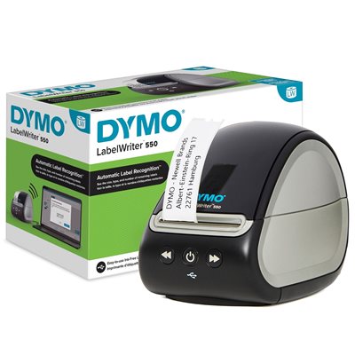 Dymo LabelWriter 550 -etikettitulostin, musta/harmaa