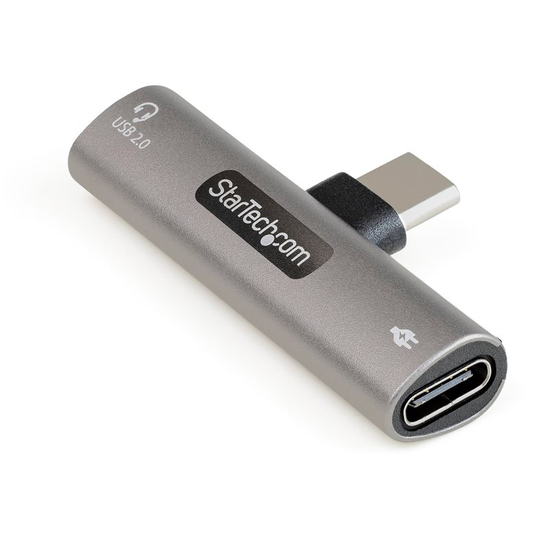 StarTech.com USB-C -> USB-C TRRS audio/mic + 60W PD -adapteri, harmaa