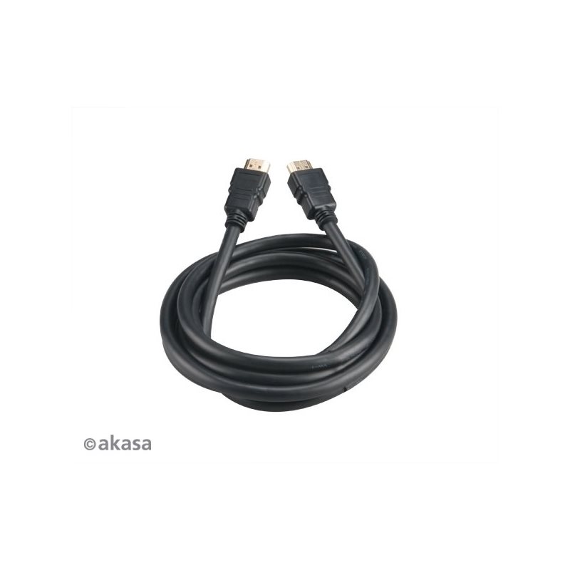 Akasa 2.0 HDMI -näyttökaapeli, 2m, musta - Kuva 2