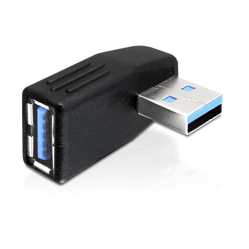 DeLock USB 3.0 -adapteri, uros -> naaras 270° horisontaali kulma, musta