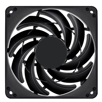 SilverStone FN124, 120mm laitetuuletin, musta