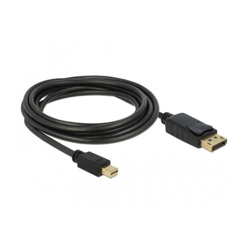 DeLock Mini DisplayPort - DisplayPort -näyttökaapeli, 3m, musta
