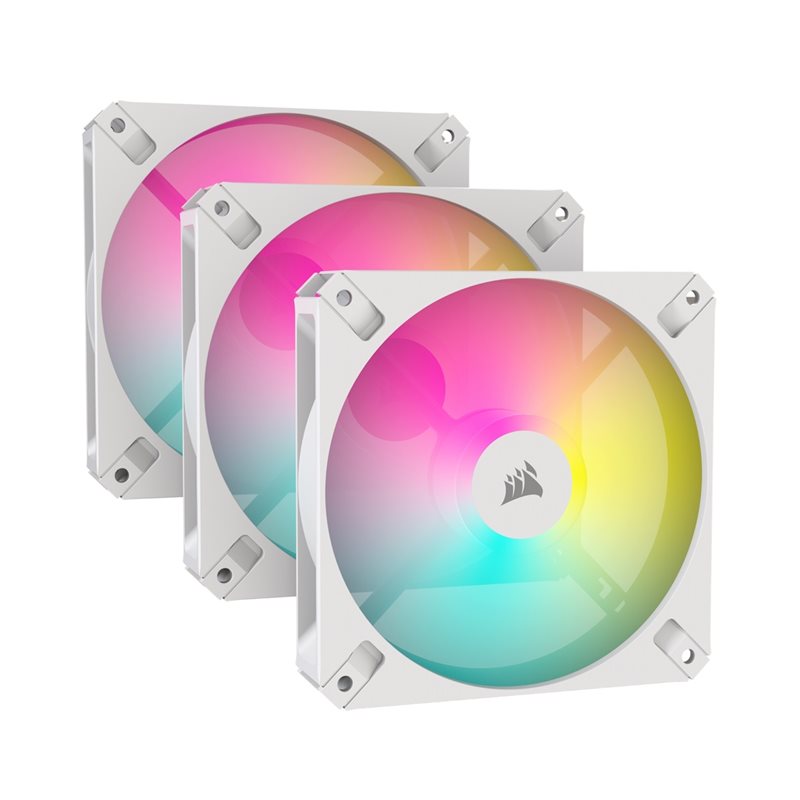 Corsair iCUE AR120 Digital RGB Triple pack, 120mm PWM-laitetuuletinsarja, valkoinen