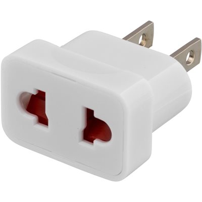 Deltaco Matkasovitin, EU - US, maadoittamaton, 110-250V, 10A, valkoinen