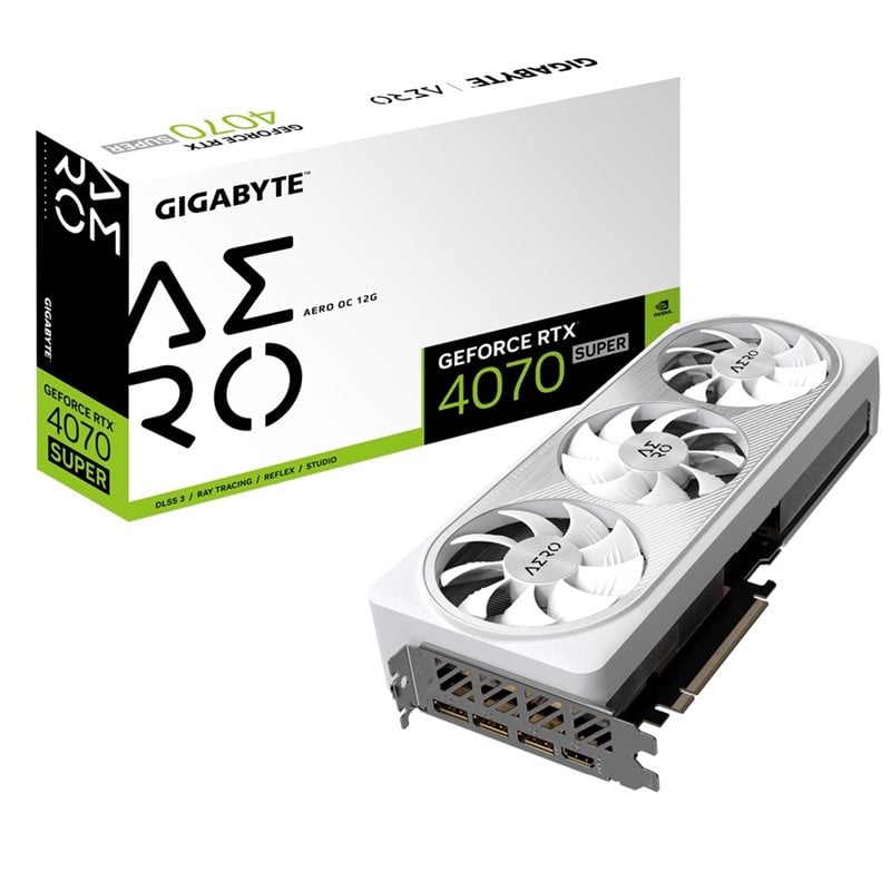 Gigabyte GeForce RTX 4070 SUPER AERO OC -näytönohjain, 12GB GDDR6X