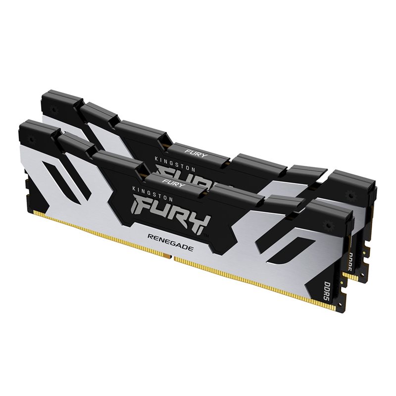 Kingston (Outlet) 64GB (2 x 32GB) FURY Renegade Silver, DDR5 6000MHz, CL32, 1.35V, musta/hopea