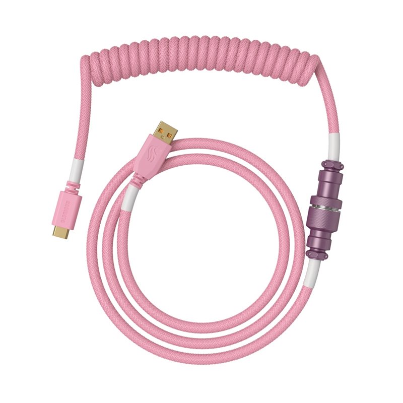 Glorious Glorious Coiled Cable, näppäimistön kierrekaapeli, Pixel Pink