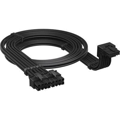 Corsair Type 4 PSU 90° 12V-2x6 Style A Cable, näytönohjaimen virtakaapeli, 650mm, musta