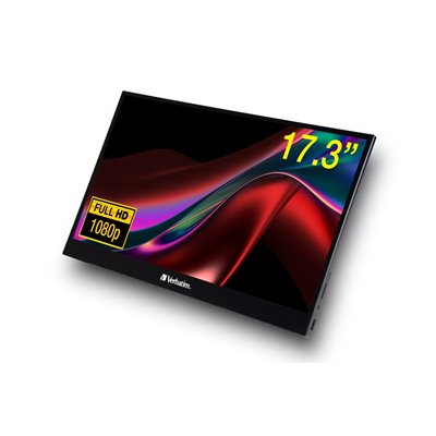 Verbatim 17.3" PMT-17, Full HD -mobiili/kosketusnäyttö, musta