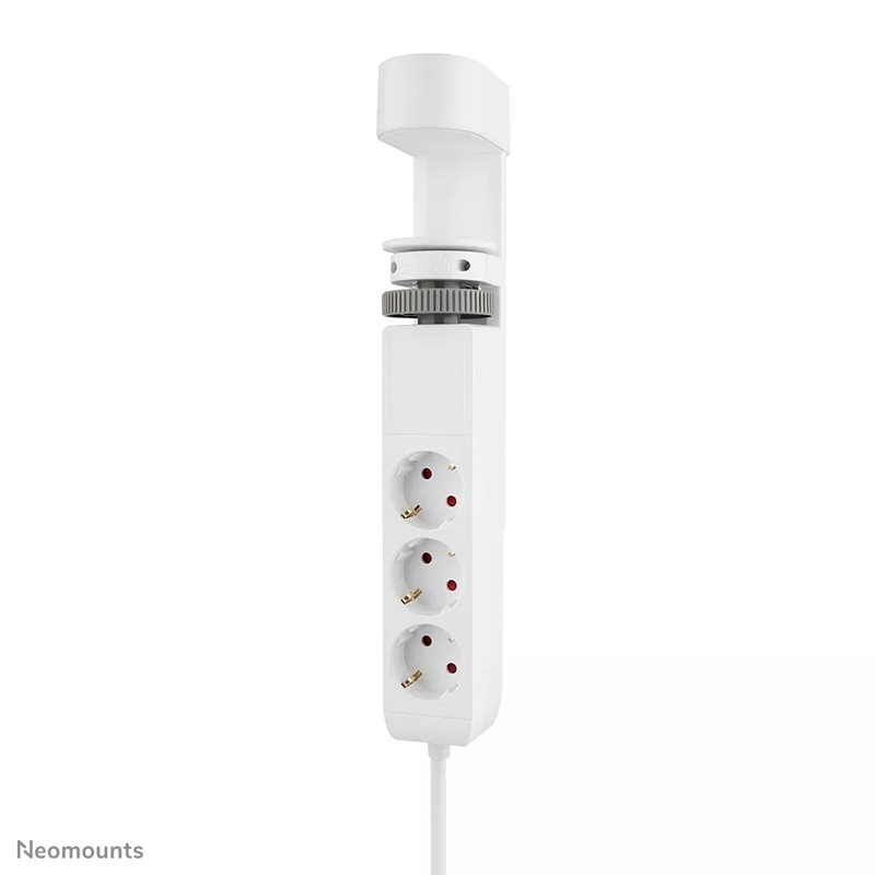 Neomounts by Newstar VOLT Desk Clamp, pöytäpistorasia, 3x Schuko, 2x USB-C PD 20W, USB-A 18W, valkoinen