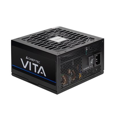 Chieftec 650W Vita, ATX-virtalähde, 80 Plus Bronze, musta