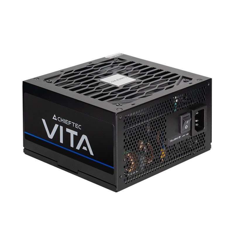 Chieftec 650W Vita, ATX-virtalähde, 80 Plus Bronze, musta