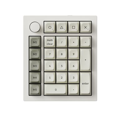 Keychron Q0 Max, langaton mekaaninen numeronäppäimistö, Gateron Jupiter Red, Shell White