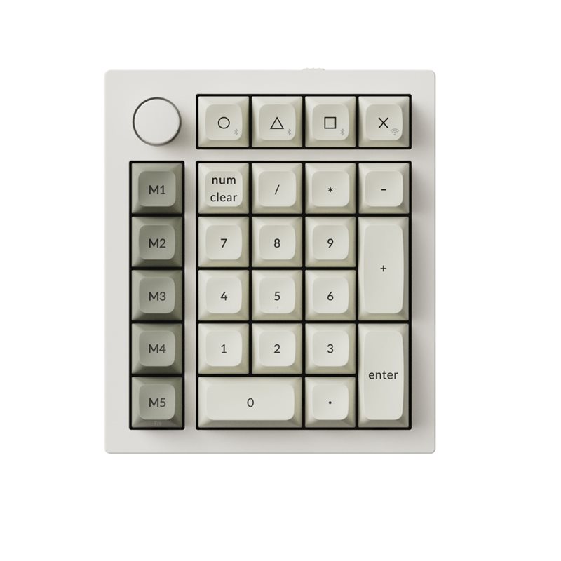Keychron Q0 Max, langaton mekaaninen numeronäppäimistö, Gateron Jupiter Red, Shell White