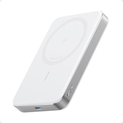 Anker 10000 mAh MagGo Power Bank, varavirtalähde, Qi2, USB-C, valkoinen