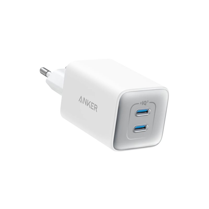 Anker 47W Nano 3 Charger, GaN-verkkovirtalaturi, 2x USB-C, valkoinen