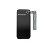 Verbatim 128GB Pocket SSD, ulkoinen SSD-levy, 3.2 Gen2 USB-C, 1000/1000 MB/s, musta/harmaa