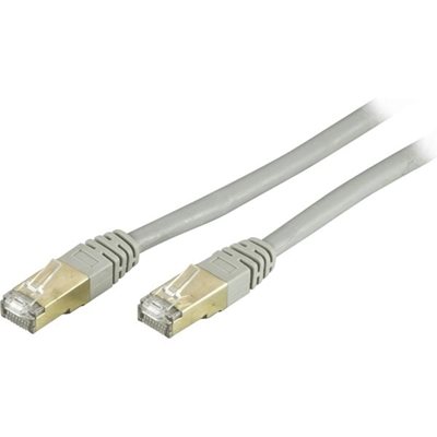 Deltaco S/FTP Cat7 suojattu laitekaapeli, 20m, harmaa