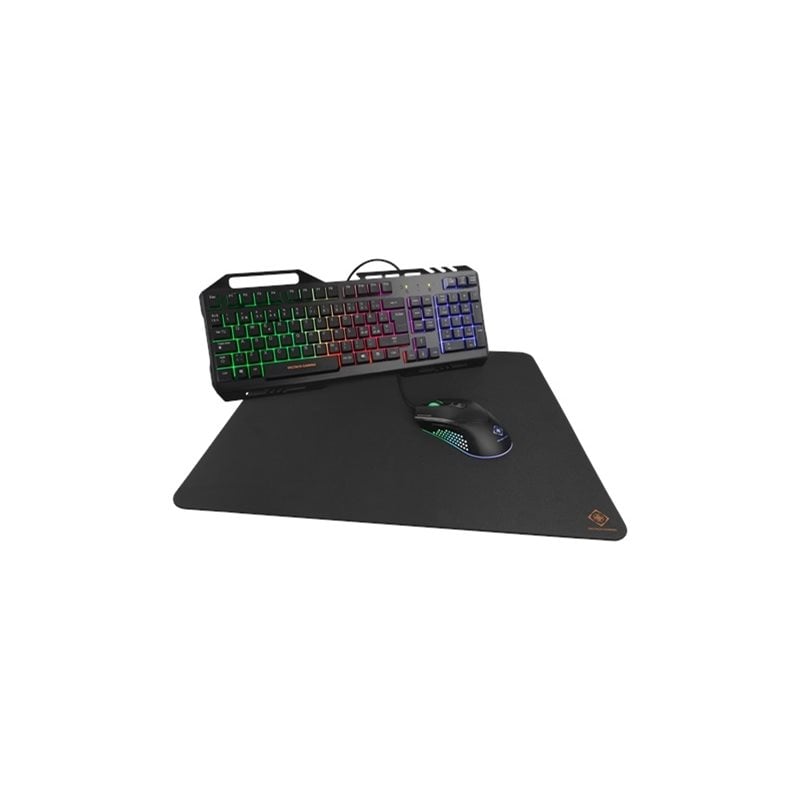 Deltaco Gaming GAM-113, 3-in-1 RGB Gaming Kit -pelitarvikesarja, musta