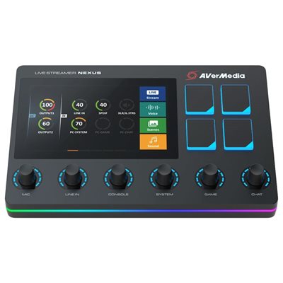 AVerMedia Live Streamer NEXUS - AX310 -audiomikseri/hallintakeskus, musta