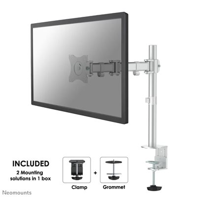 Neomounts 10-30" Select Monitor Desk Mount, näyttövarsi pöydälle, hopea