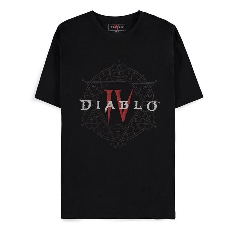 Difuzed Diablo IV - Pentagram Logo, T-paita, M-koko, musta/grafiikka