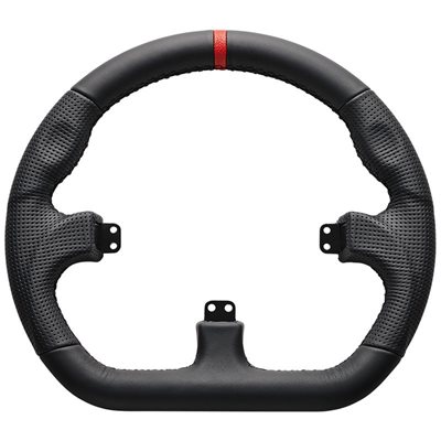 Asetek Closed D Black Leather Rim -ohjauspyörä