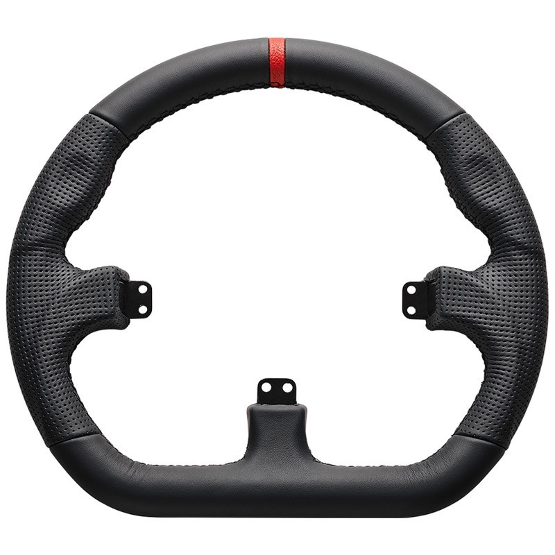 Asetek Closed D Black Leather Rim -ohjauspyörä