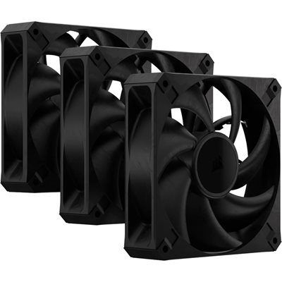 Corsair RS120 MAX 120mm PWM Thick Fans - Triple Pack, 120mm PWM-laitetuuletinsarja, musta
